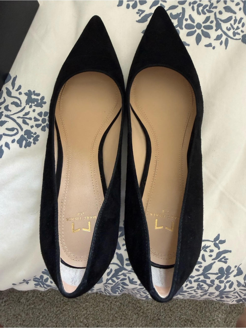 Marc Fisher LTD Zala pumps in black suede, size 7.5 M,